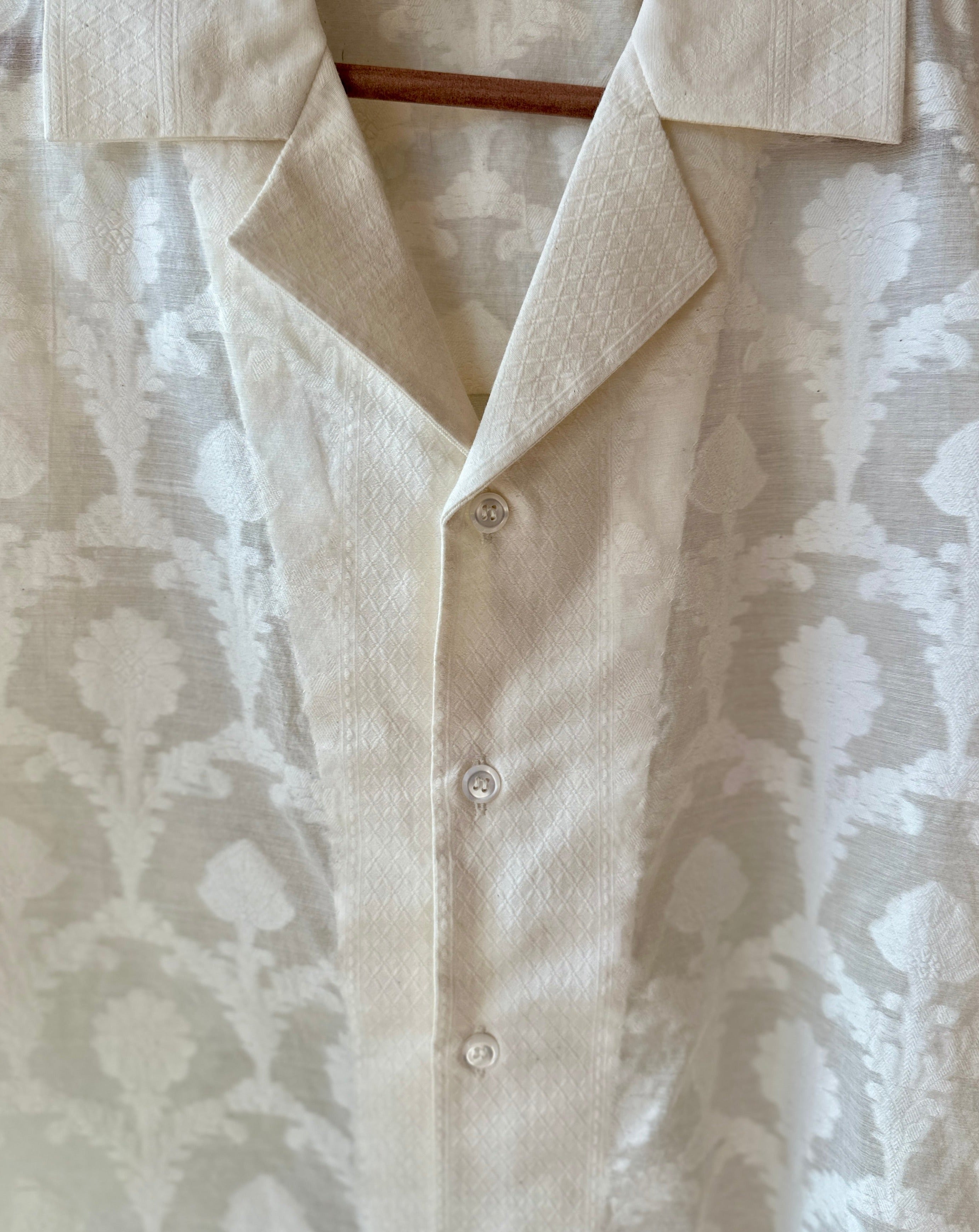 Elegant Handcrafted Shirt from Vintage Brocade Sari - Rameti