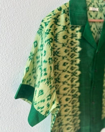 Unique Handcrafted Shirt from Vintage Ikat Saree - Rameti
