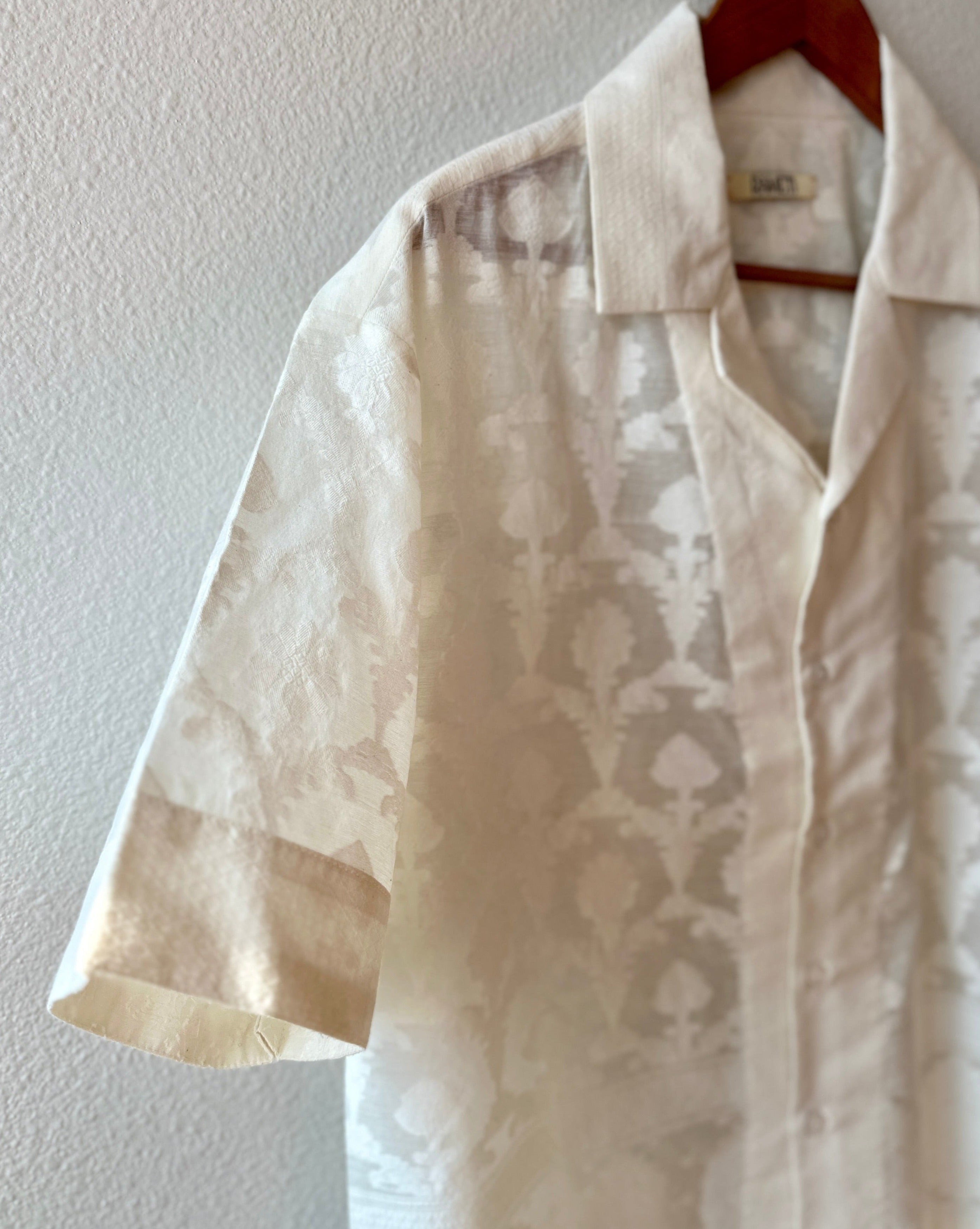 Elegant Handcrafted Shirt from Vintage Brocade Sari - Rameti