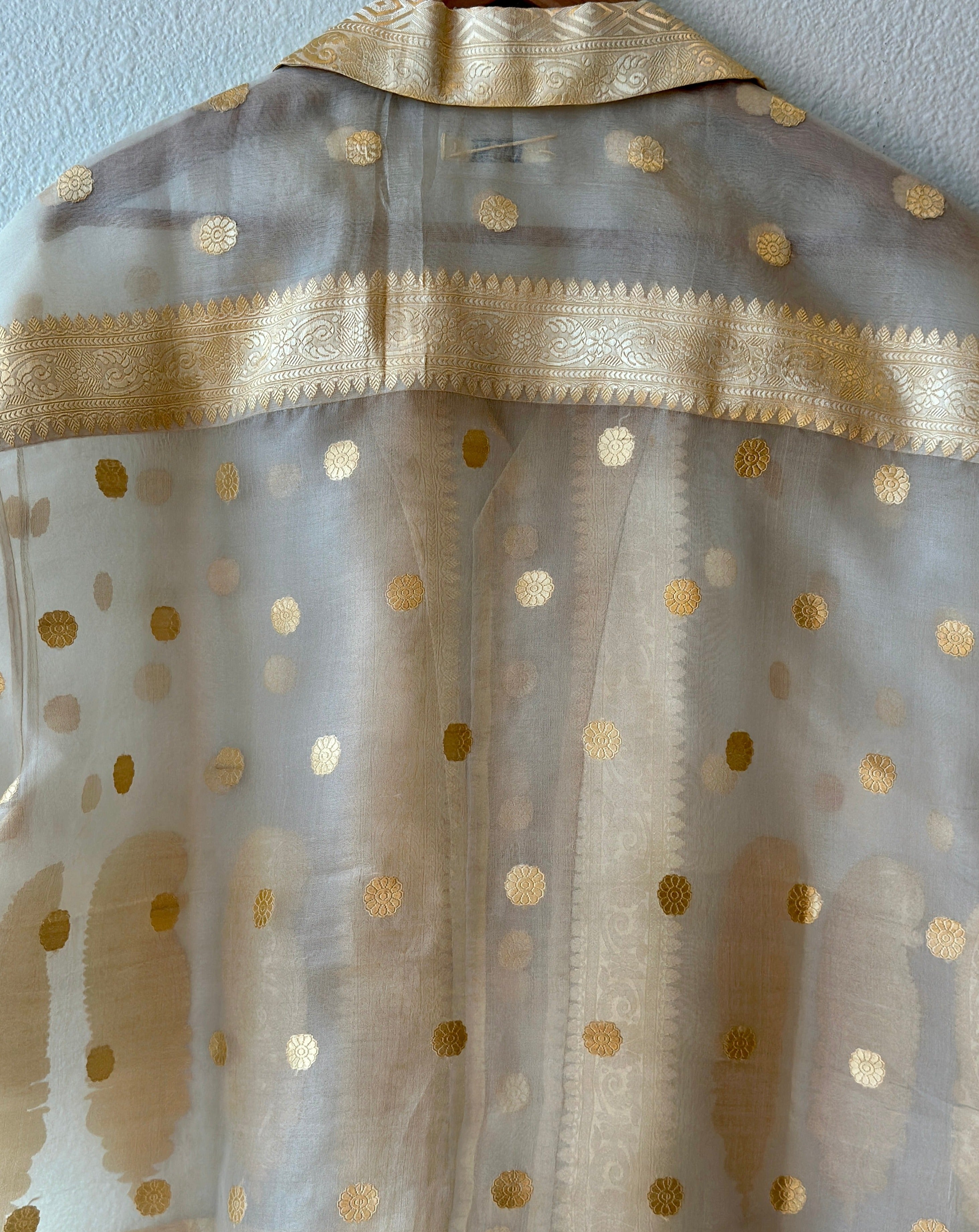 Unique Handcrafted Shirt from Vintage Banarasi Sari - Rameti