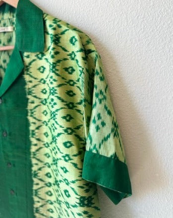 Unique Handcrafted Shirt from Vintage Ikat Saree - Rameti