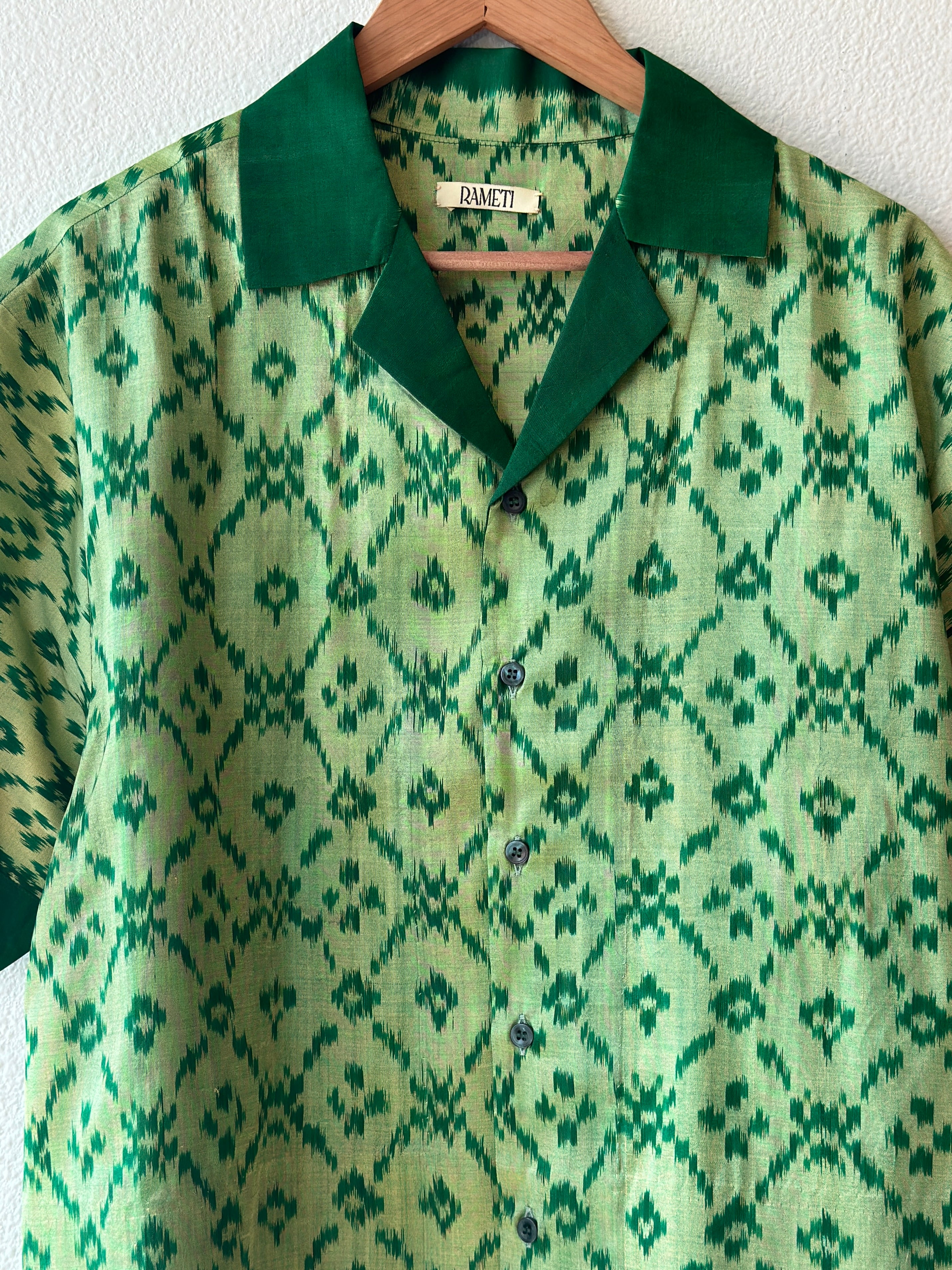 Unique Handcrafted Shirt from Vintage Ikat Sari - Rameti