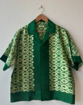 Unique Handcrafted Shirt from Vintage Ikat Saree - Rameti