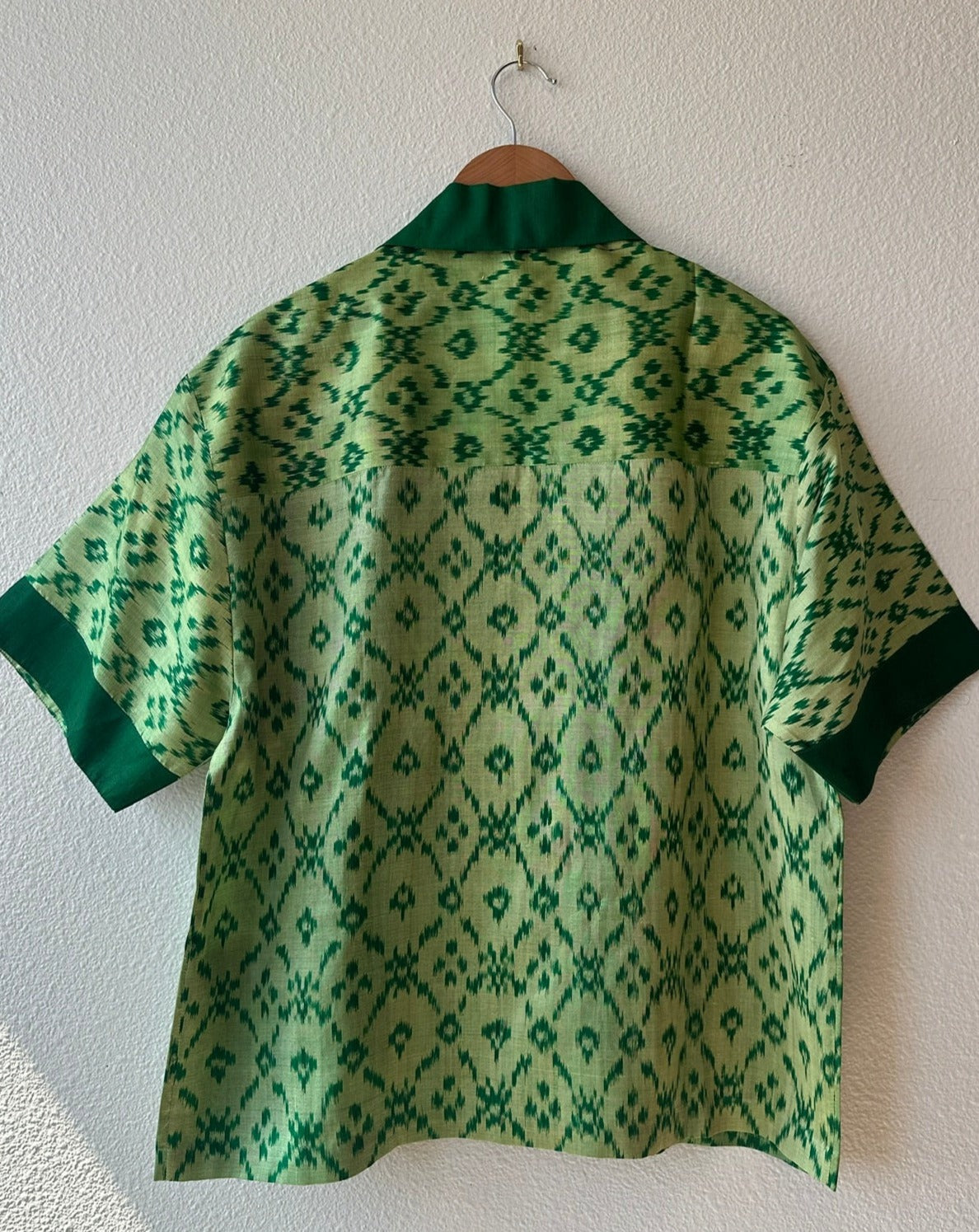 Unique Handcrafted Shirt from Vintage Ikat Sari - Rameti