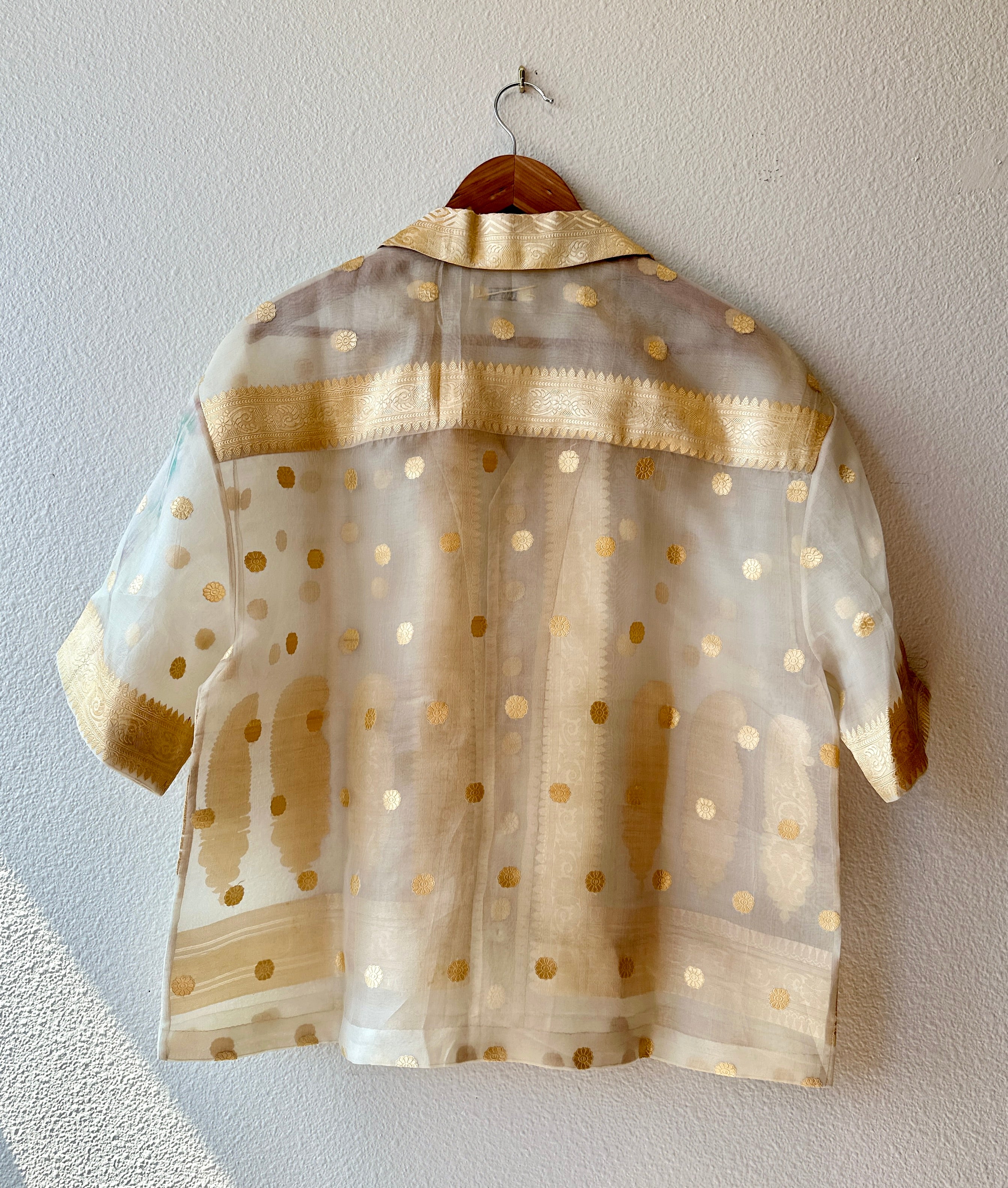 Unique Handcrafted Shirt from Vintage Banarasi Sari - Rameti