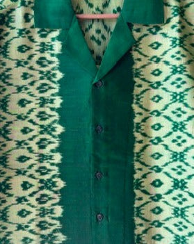 Unique Handcrafted Shirt from Vintage Ikat Saree - Rameti