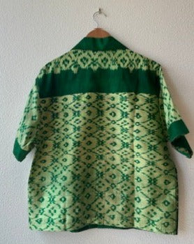 Unique Handcrafted Shirt from Vintage Ikat Saree - Rameti